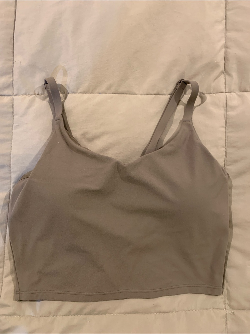 Athleta Taupe Seamless Bralette Tank Transcend Line-Size SP